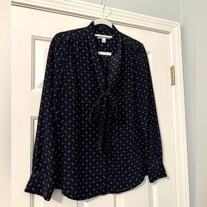 Banana Republic Silk Bow Neck Blouse